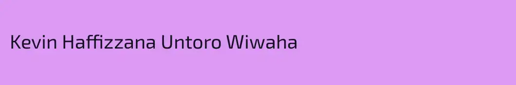 Kevin Haffizzana Untoro Wiwaha